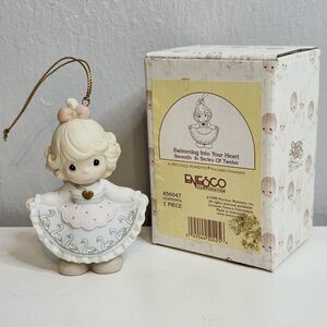 Vtg Precious Moments Enesco Ornament Seven Swans Swimming Into Your Heart 12 Day